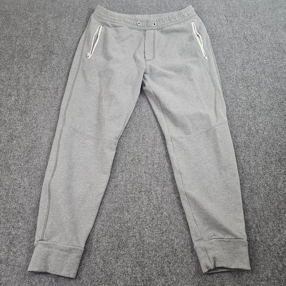 American Eagle Joggers Mens L Gray Zipper Pockets Tapered Sweatpants Athleisure